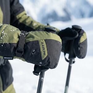 SCOTT Ultimate Warm Waterproof Mittens – Fir Green/Black – Size L – NEW